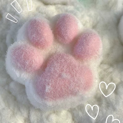Handmade Flocking Cat'S Paw Stress Relief Squishy Toy Mochi Slow Rebound New Fidget Toy Birthday Party Gift
