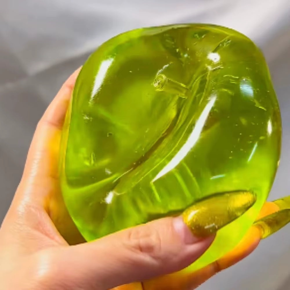 Squishy Green Apple Stress Ball Soft Fidget Sensory Toy for ADHD Autism Slow Rebound Squeeze Toy for Adults Kids Christmas Gift