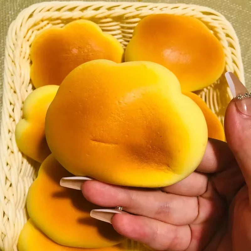 Caramel Color Cloud Bread Slow Rebound Pinch Music Decompression Vent Toy Squishy Decompression