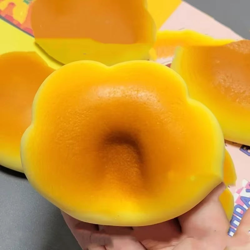 Caramel Color Cloud Bread Slow Rebound Pinch Music Decompression Vent Toy Squishy Decompression