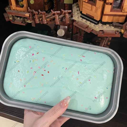 Sticky Box Cake Squishy Toy Slow Rising Squeeze Toy Butter Ice Cream Box Squishy Fidget Toy anti Stress Release Hand Relax Gift