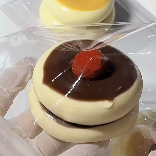 Taba Squishy Strawberry Blueberry Soufflé Stress Relief Toy Sensory Fidget Toys for Kids Adults Anxiety Relaxation, Squeeze Gift