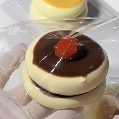 Taba Squishy Strawberry Blueberry Soufflé Stress Relief Toy Sensory Fidget Toys for Kids Adults Anxiety Relaxation, Squeeze Gift