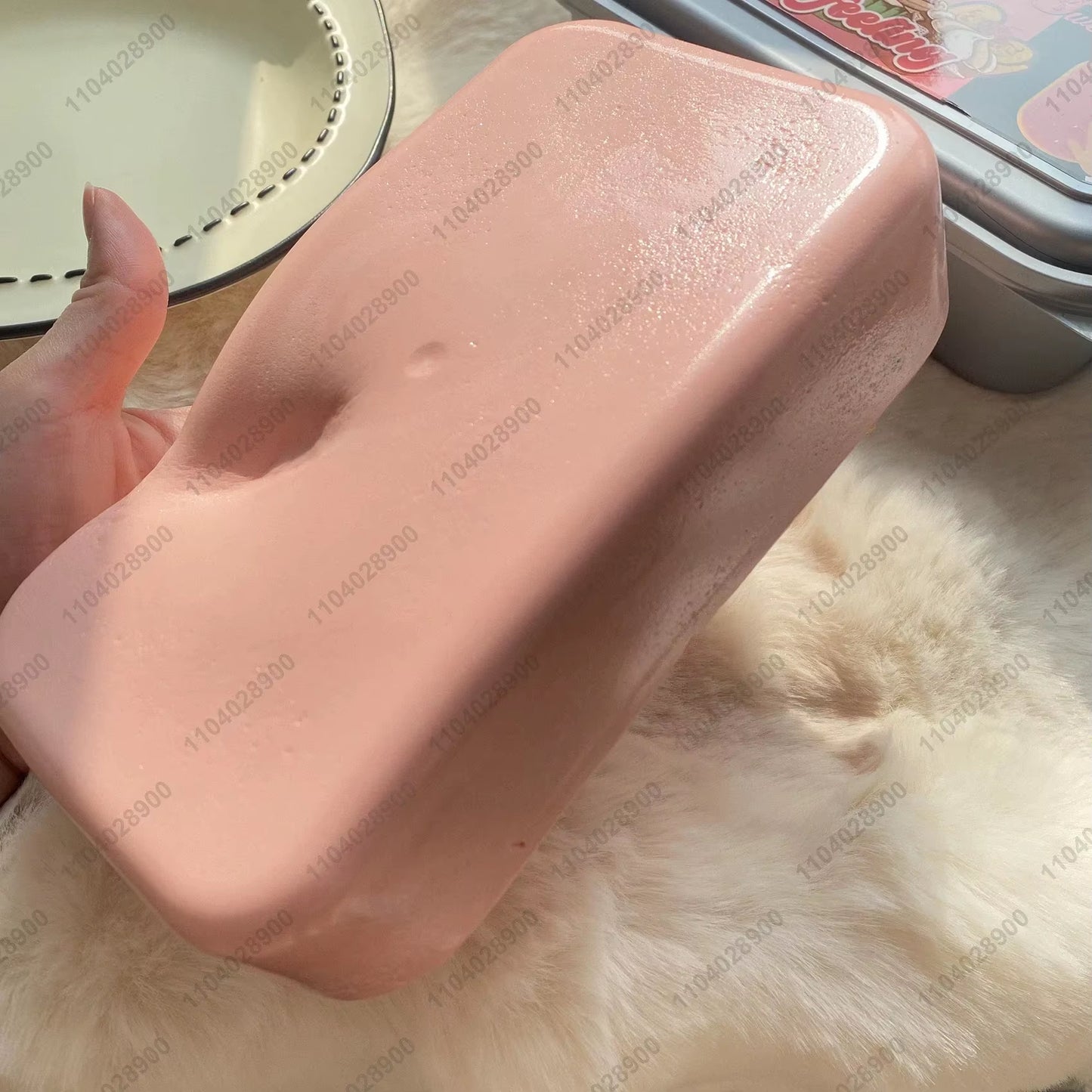 Sticky Box Cake Squishy Toy Slow Rising Squeeze Toy Butter Ice Cream Box Squishy Fidget Toy anti Stress Release Hand Relax Gift